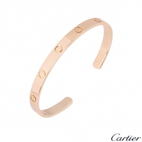 Cartier Rose Gold Plain Cuff Love Bracelet Size 20 B6032620 Cartier Rose Gold Plain Cuff Love Bracelet Size 20 B6032620